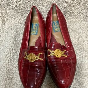 Men’s Dress Slip-ons/Loaferss Faux Patin Leather Burgundy 8 1/2 Roberto Chllini?